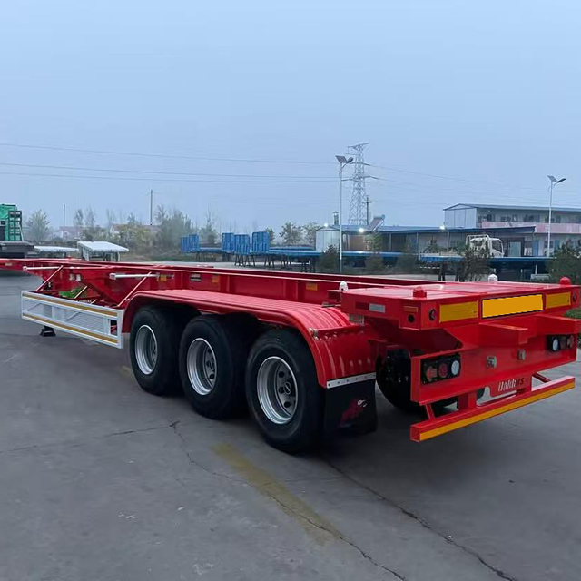 3-Achsen-40-Fu&szlig;-Container-Skelett-LKW-Sattelauflieger